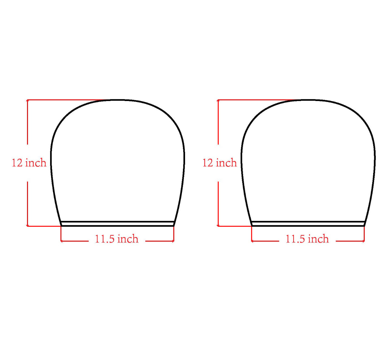 Headrest Satin Covers Black