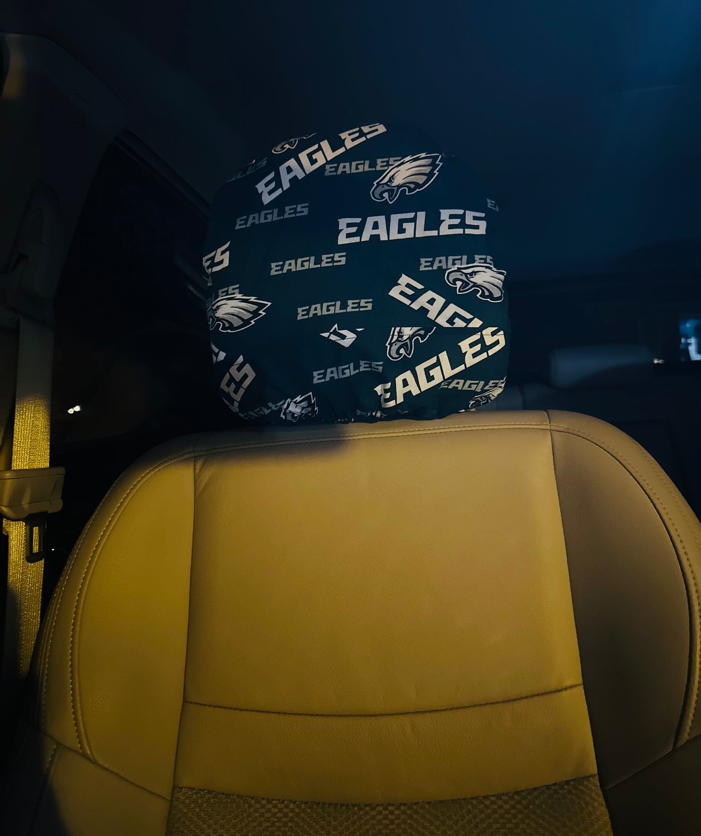 Sport team headrest covers for cars
