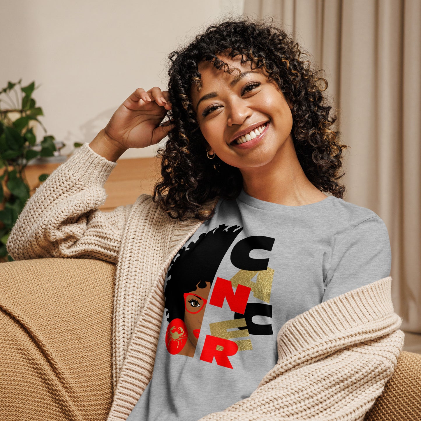 Zodiac Afro Women's Relaxed T-Shirt