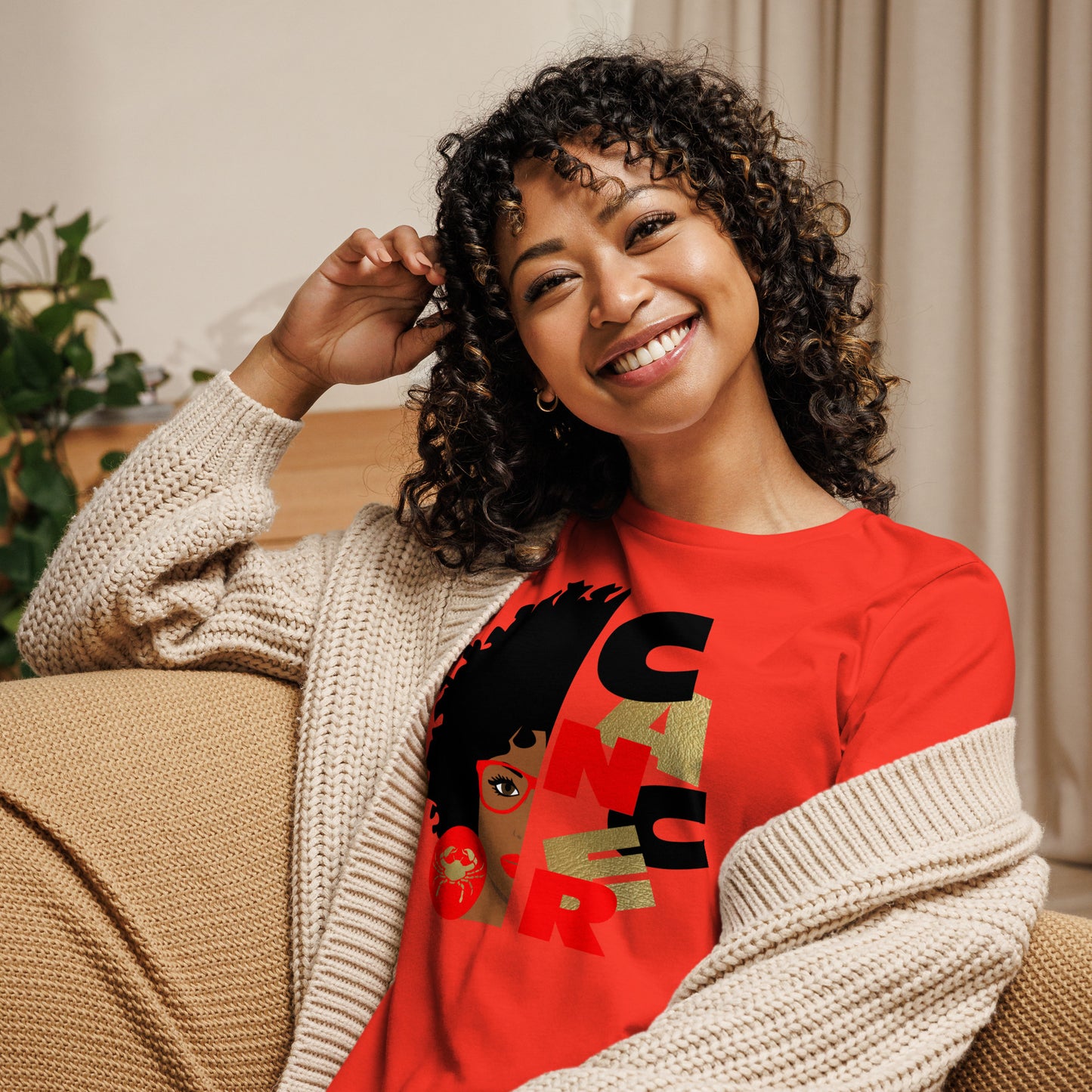 Zodiac Afro Women's Relaxed T-Shirt