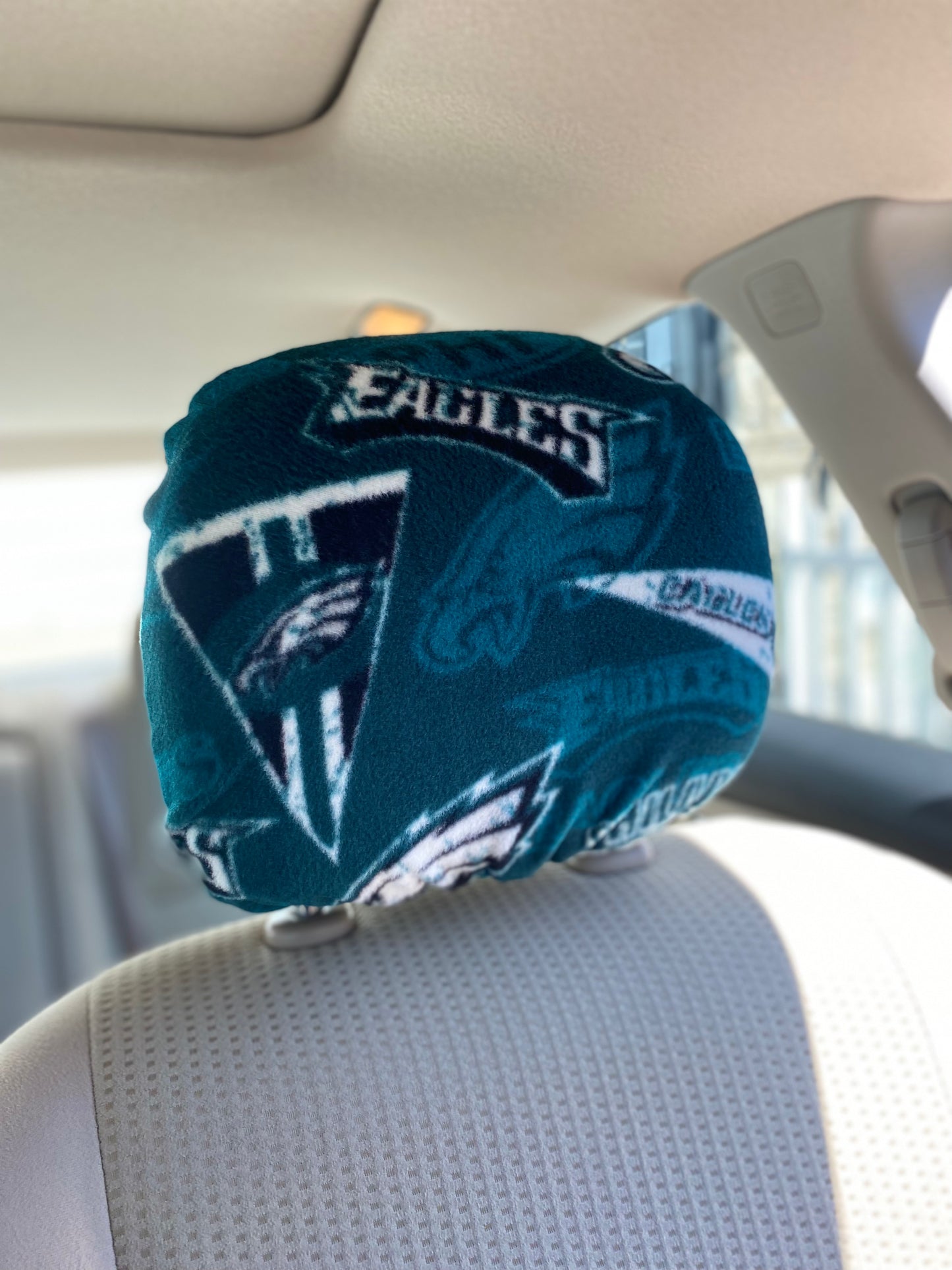 Sport team headrest covers for cars