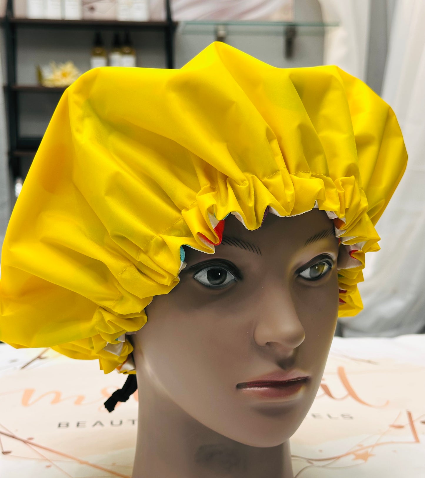 Satin lined Shower Bonnets