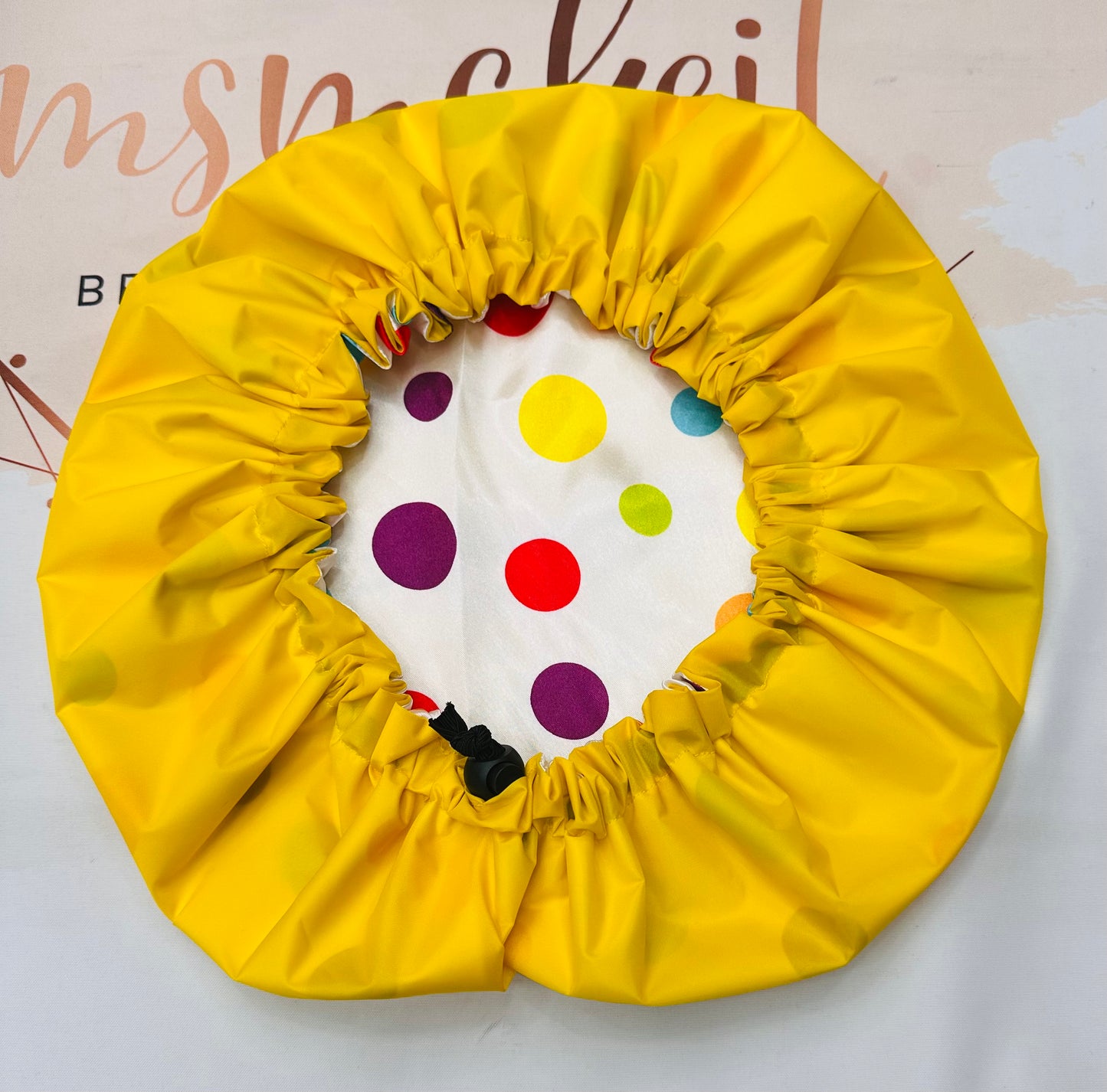 Satin lined Shower Bonnets