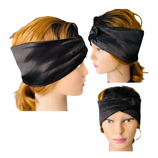 Silk Hair wraps, Headbands- Double Layer Silky Satin Bonnet and headband for all hair types. One size fit all