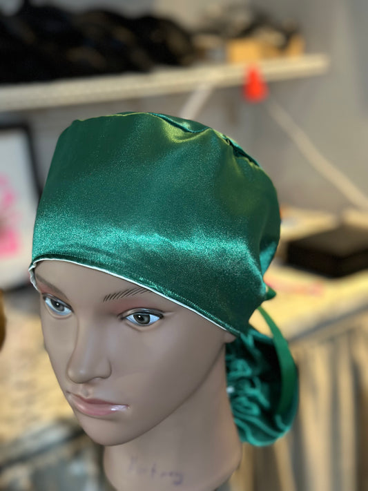 Nurse Cap Satin lined prints , Double Sided Satin Bonnets for all hair types.