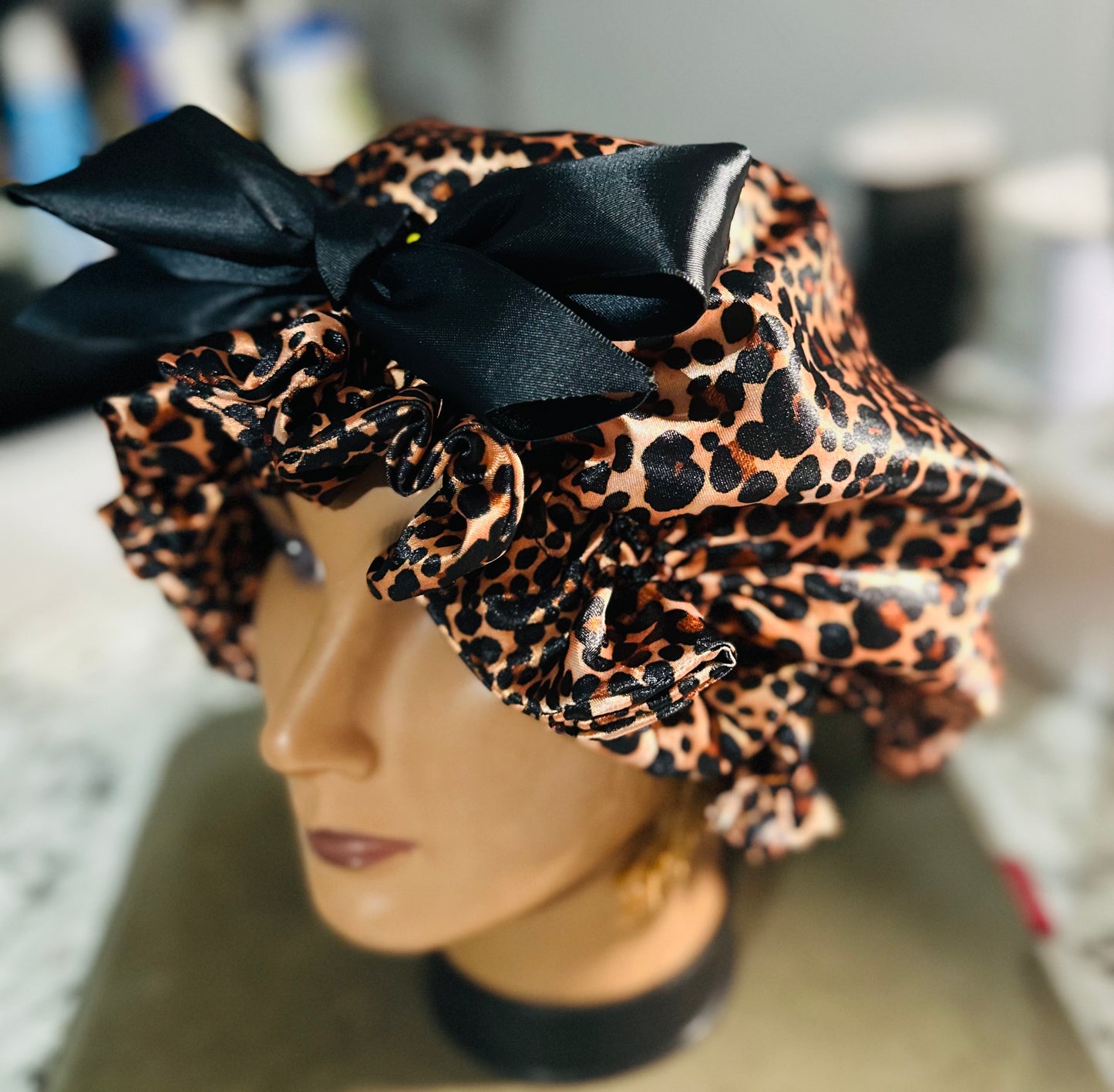 Nurse Cap Satin lined prints , Double Sided Satin Bonnets for all hair types.