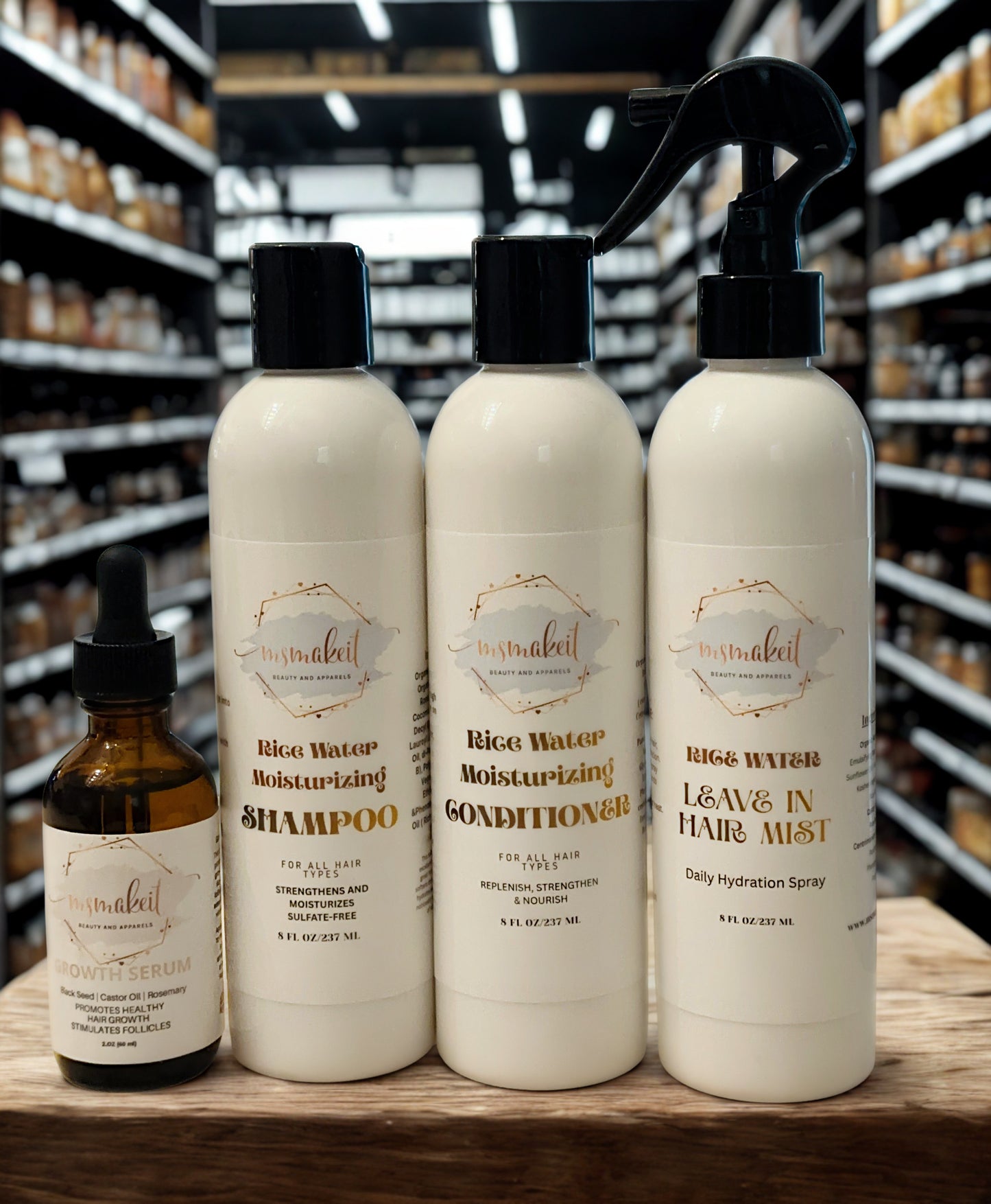 MsMakeit Rice Water and Flax Conditioner  Hydration and Nourishment for Daily Use Complete Hair Care Solution