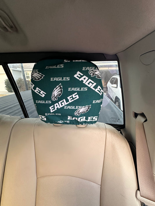 Sport team headrest covers for cars