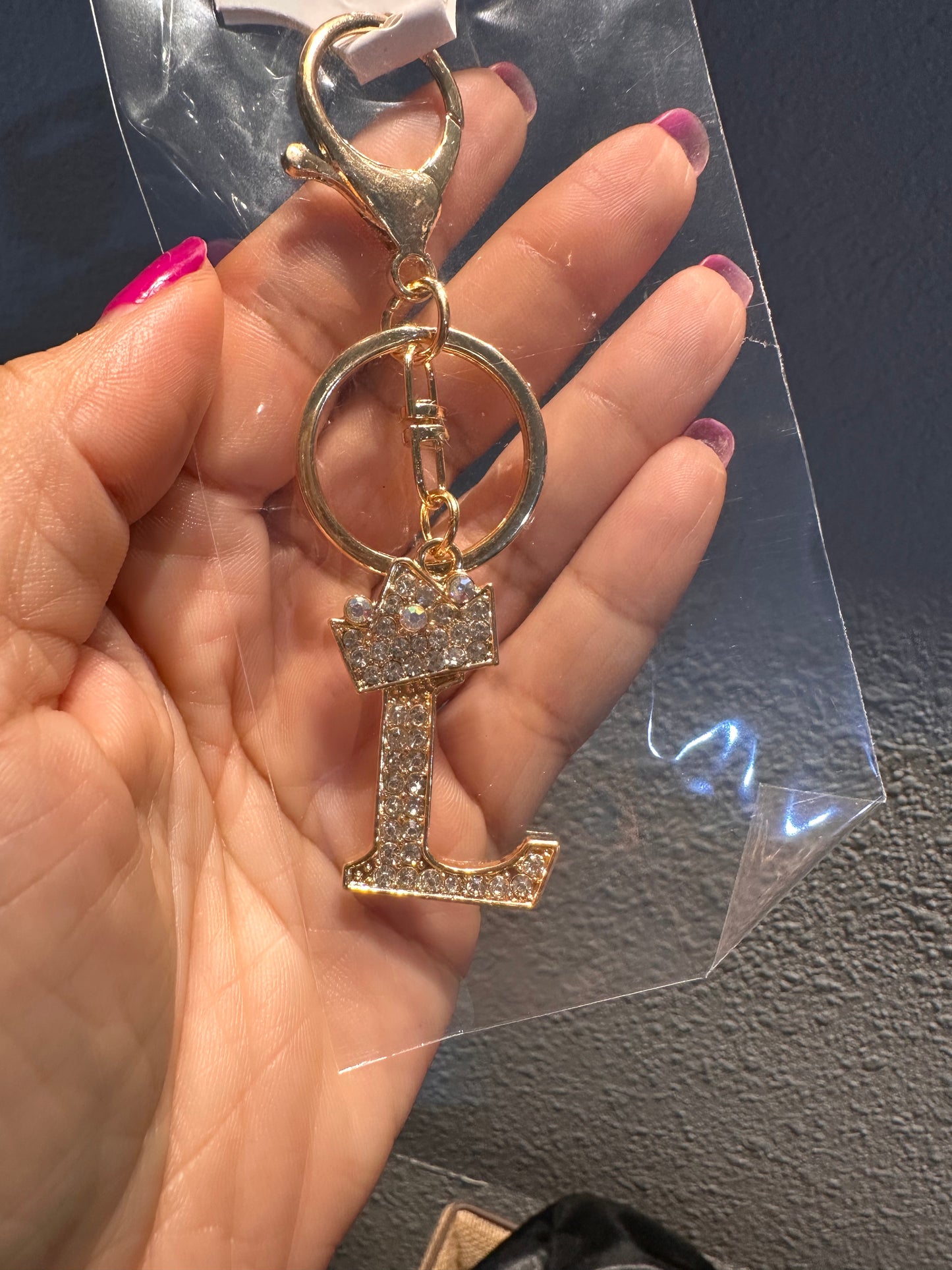 Bling Initial Key Chain