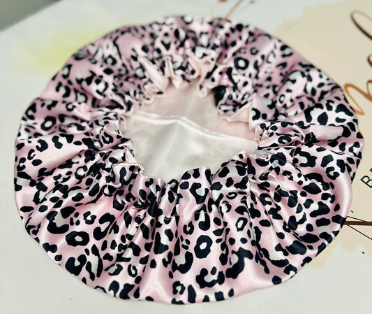 Double Layer and Single Layer Satin Bonnets with adjustable elastic